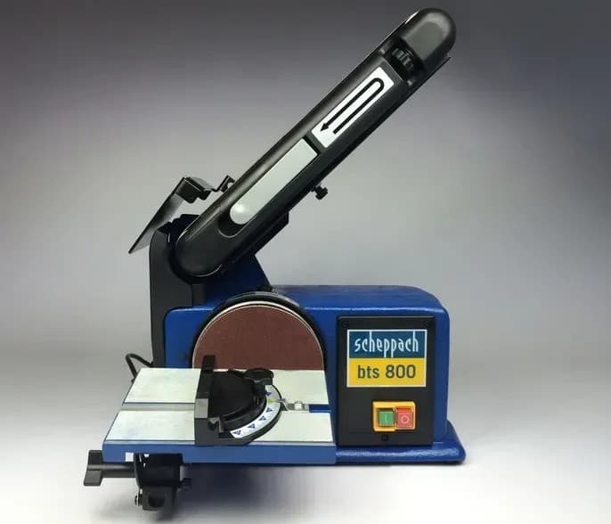 Стрічково-дисковий шліфувальний верстат Scheppach BTS 800, 370 Вт, стрічка 915×100 мм, диск 150 мм — фото 2