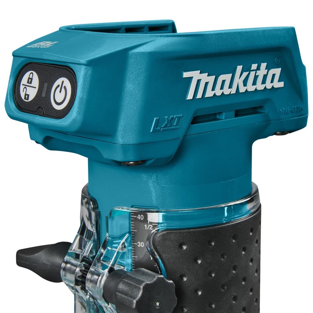 Фрезер акумуляторний безщітковий окантувальний Makita DRT52Z 18 В, цанга 6 мм, без АКБ і ЗП — фото 5
