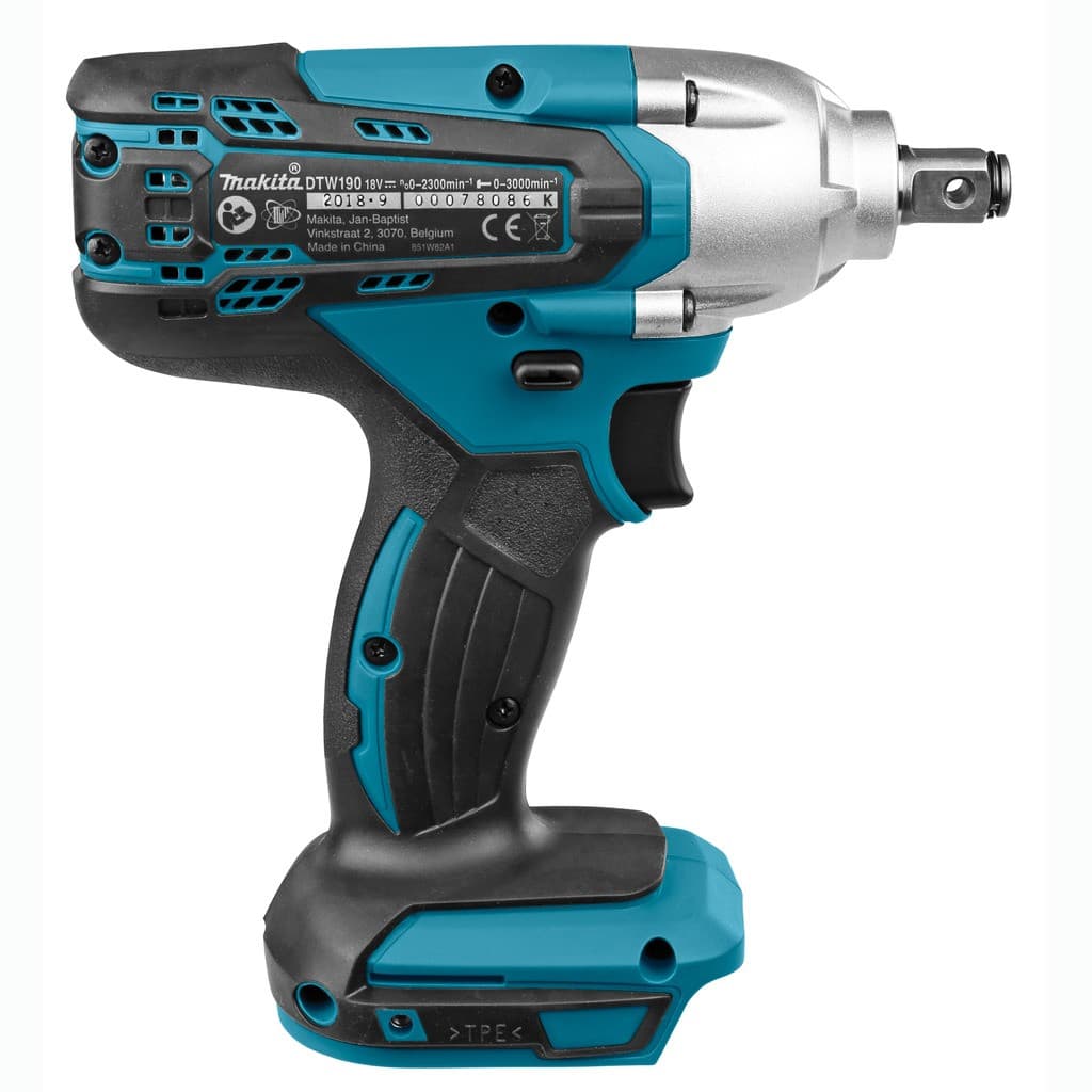 Гайковерт акумуляторний ударний Makita DTW190Z 18 В, 190 Н·м, 1/2″, без АКБ і ЗП — фото 2