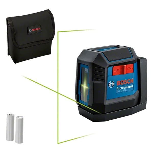 Лазерний нівелір Bosch GLL 12-22 G Professional, зелений промінь, 12 м, IP55, чохол