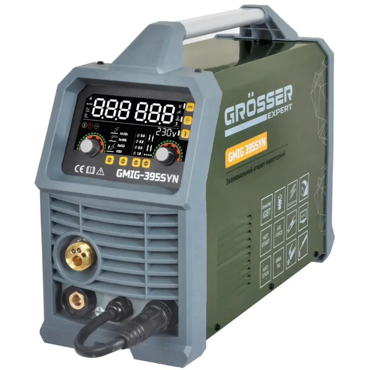 Зварювальний напівавтомат Grösser GMIG 395SYN EXPERT 395 А, MIG/MAG/MMA/TIG, SYN, 8 кВт