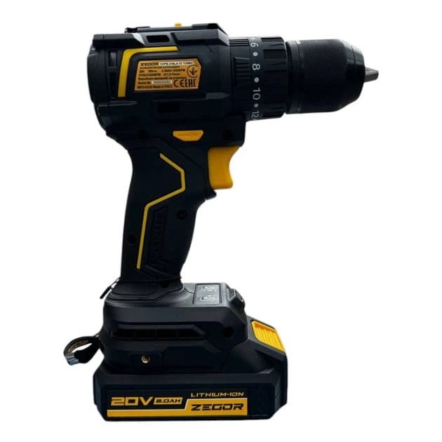 Акумуляторний ударний шурупокрут ZEGOR CDPB-21BLH-70 TURBO, 21 В, 70 Н·м, 2 АКБ — фото 4