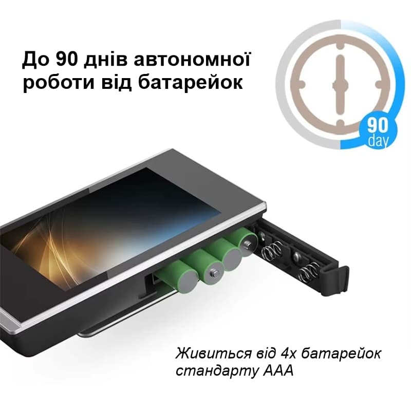 Відеовічко дверне цифрове для квартири Kivos SF515 c 3,5\" дюймовим екраном, чорне — 8