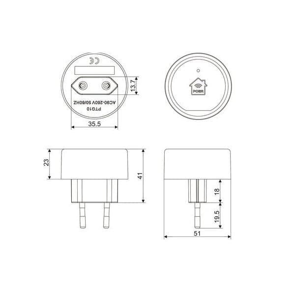 Wifi шлюз PTG10 для керування через інтернет термостатами Poer PTC10 / PTC16 / PTV30 — 8