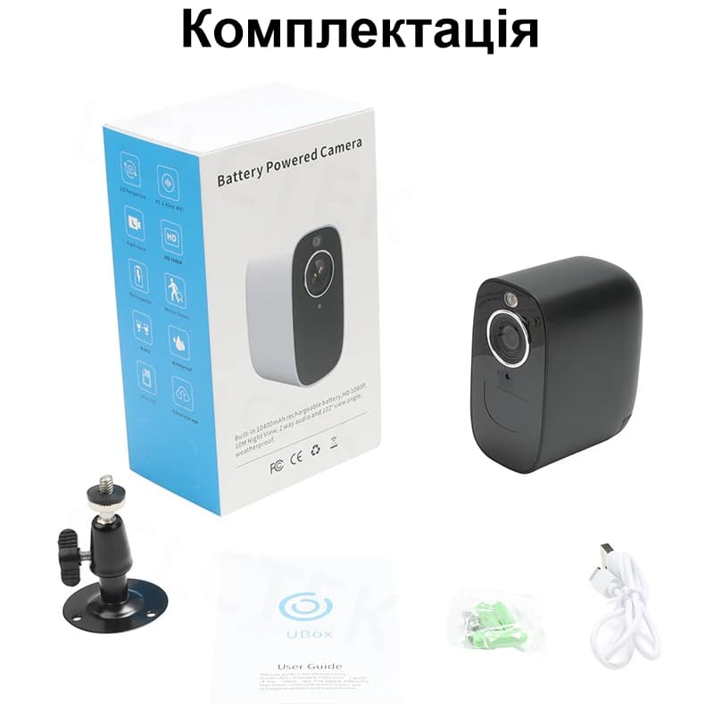 4G камера відеоспостереження вулична з великим акумулятором 10 400 мАг LCTEK S30 до 10 днів роботи — 10
