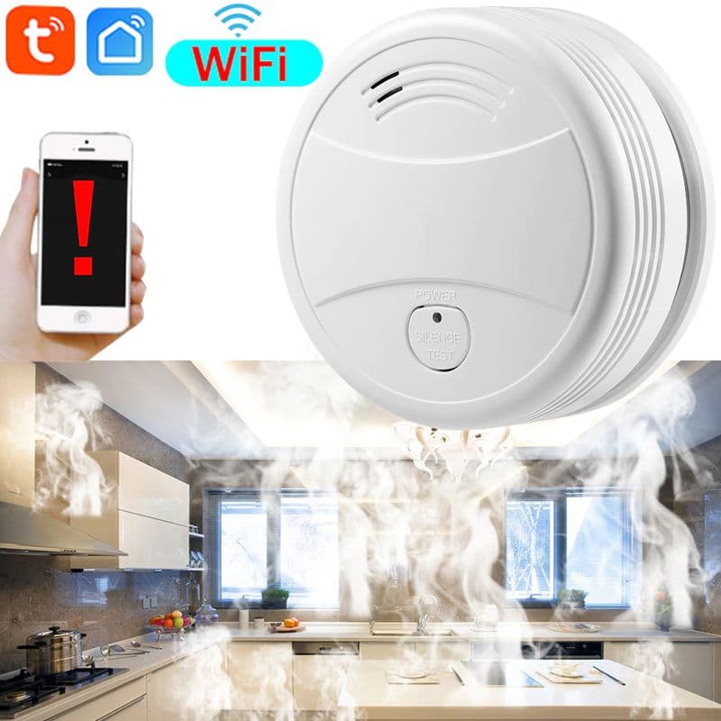 Датчик дыма wifi пожарный датчик Nectronix G2-W, оповещение на смартфон в приложение Tuya smart — 9
