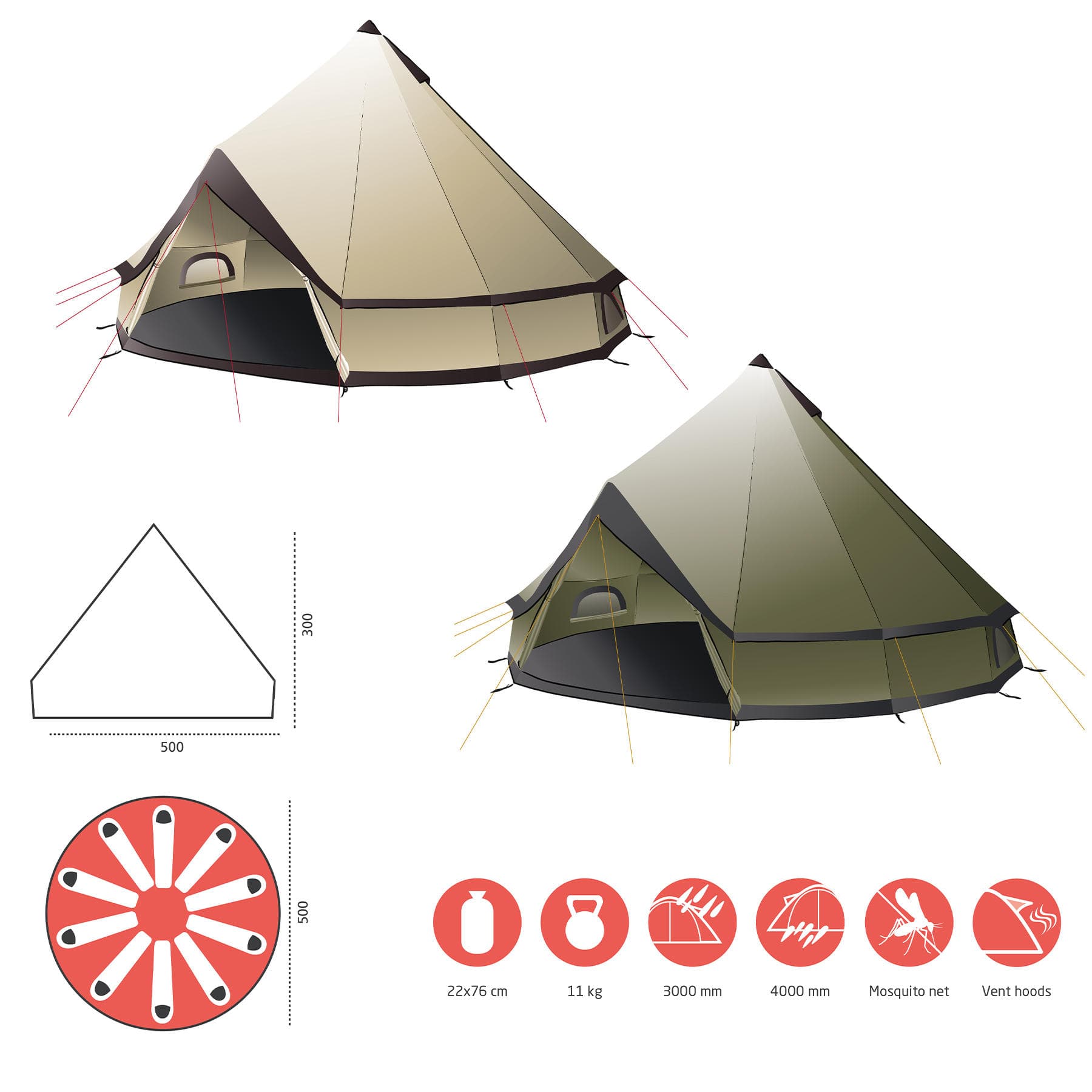 Намет Grand Canyon Indiana 10 Capulet Olive (330013) — 6