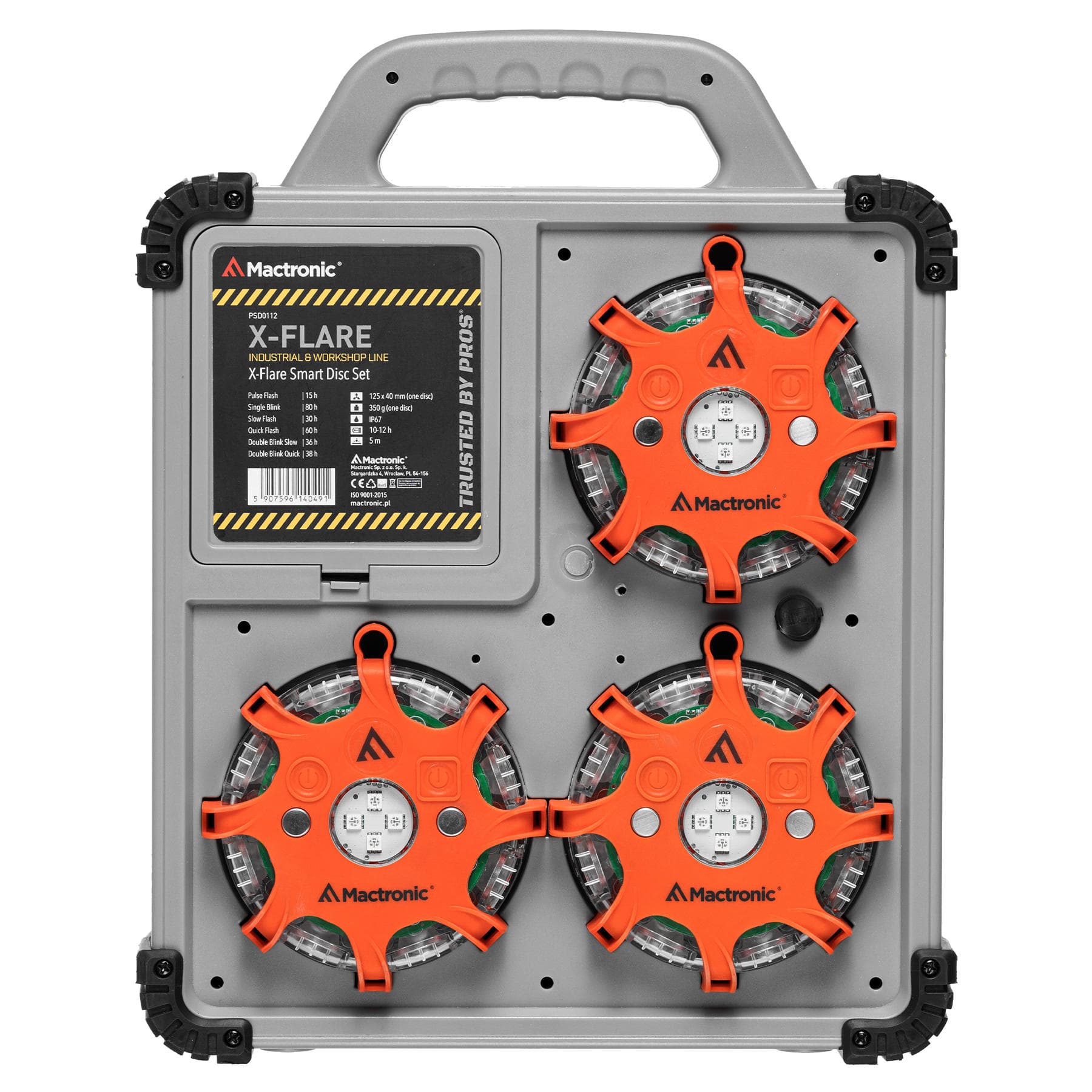 Комплект ліхтарів професійних Mactronic X-Flare (30 Lm) Red/Blue/Amber Recharg 12/220V (PSD0112) — 5