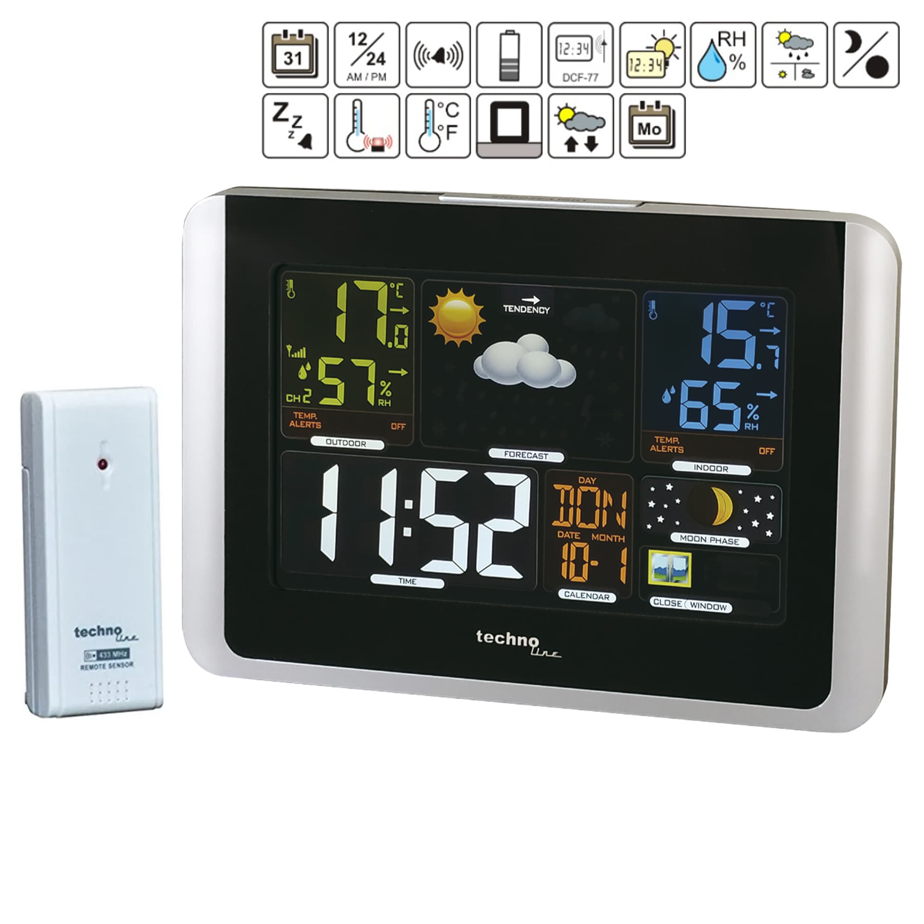 Метеостанція Technoline WS6442 Black (WS6442) — 2