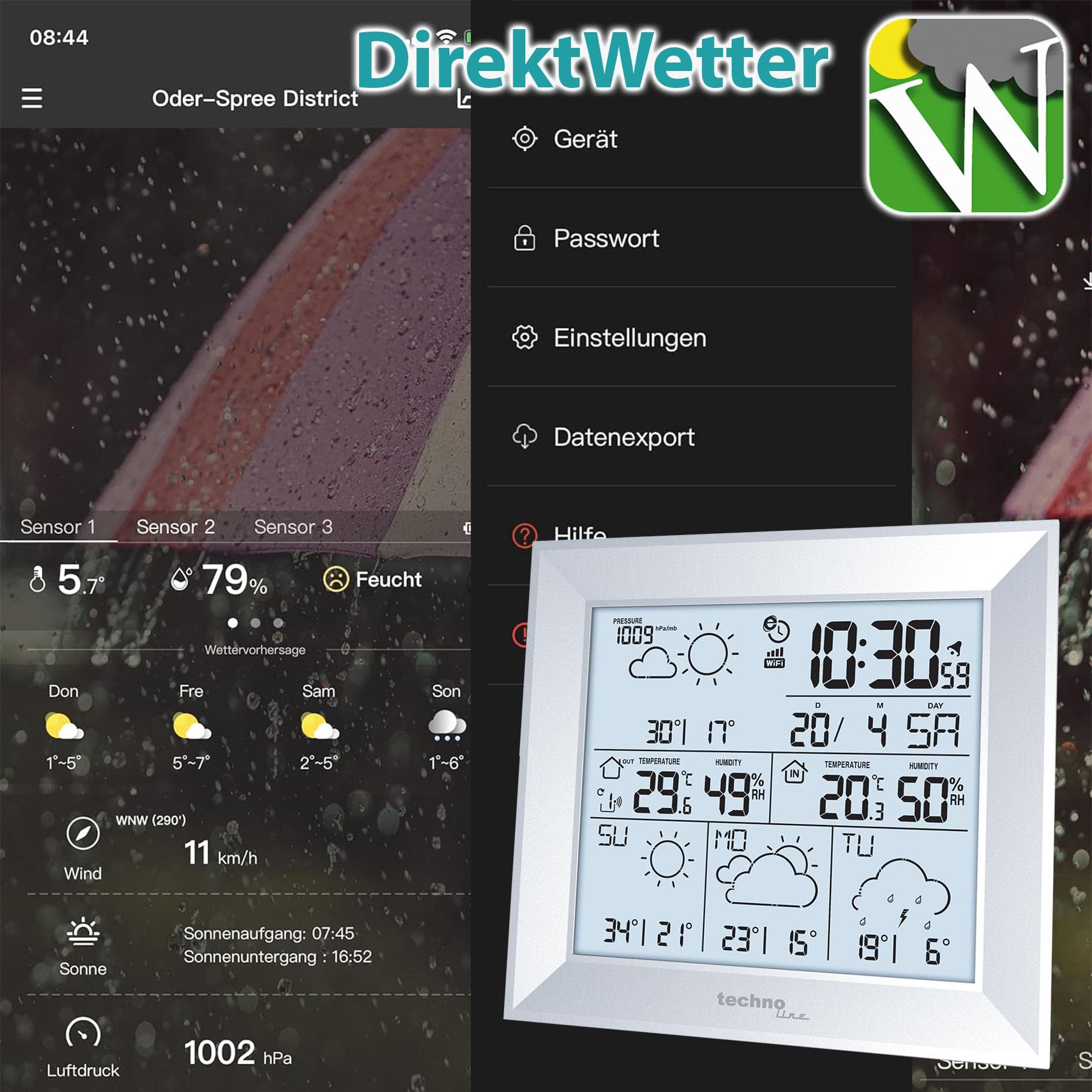 Метеостанція Technoline DirektWetter WD2000 Silver (WD2000) — 2