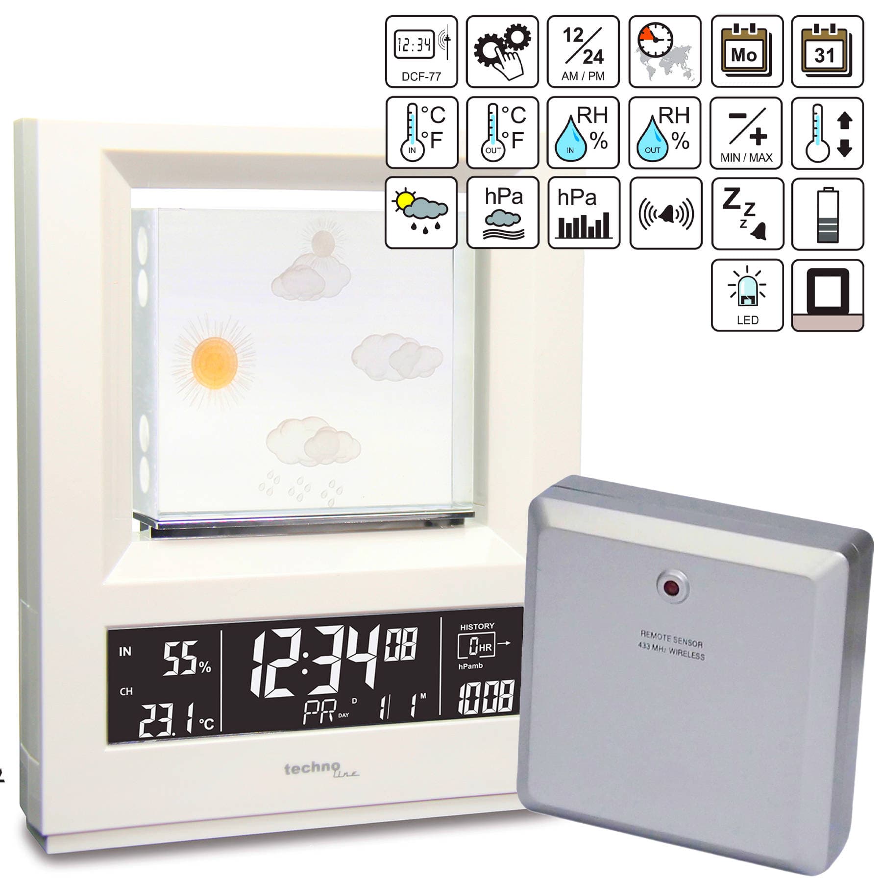 Метеостанція Technoline WS6620 White (WS6620) — 8