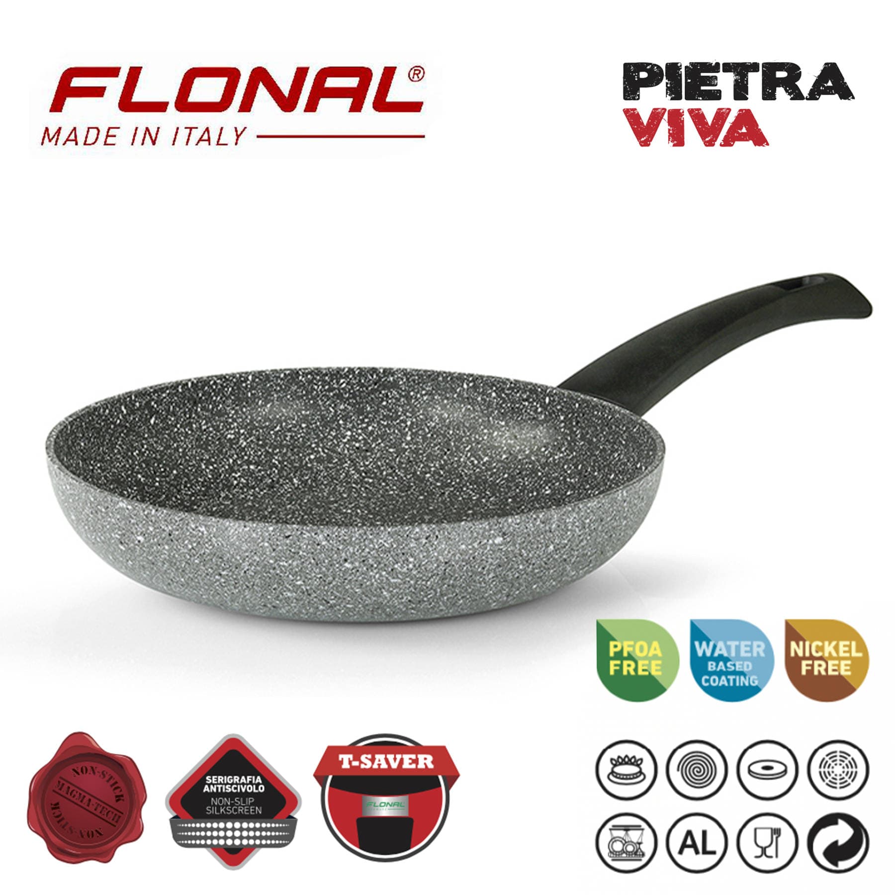 Сковорідка Flonal Pietra Viva 32 см (PV8PS3270) — 3