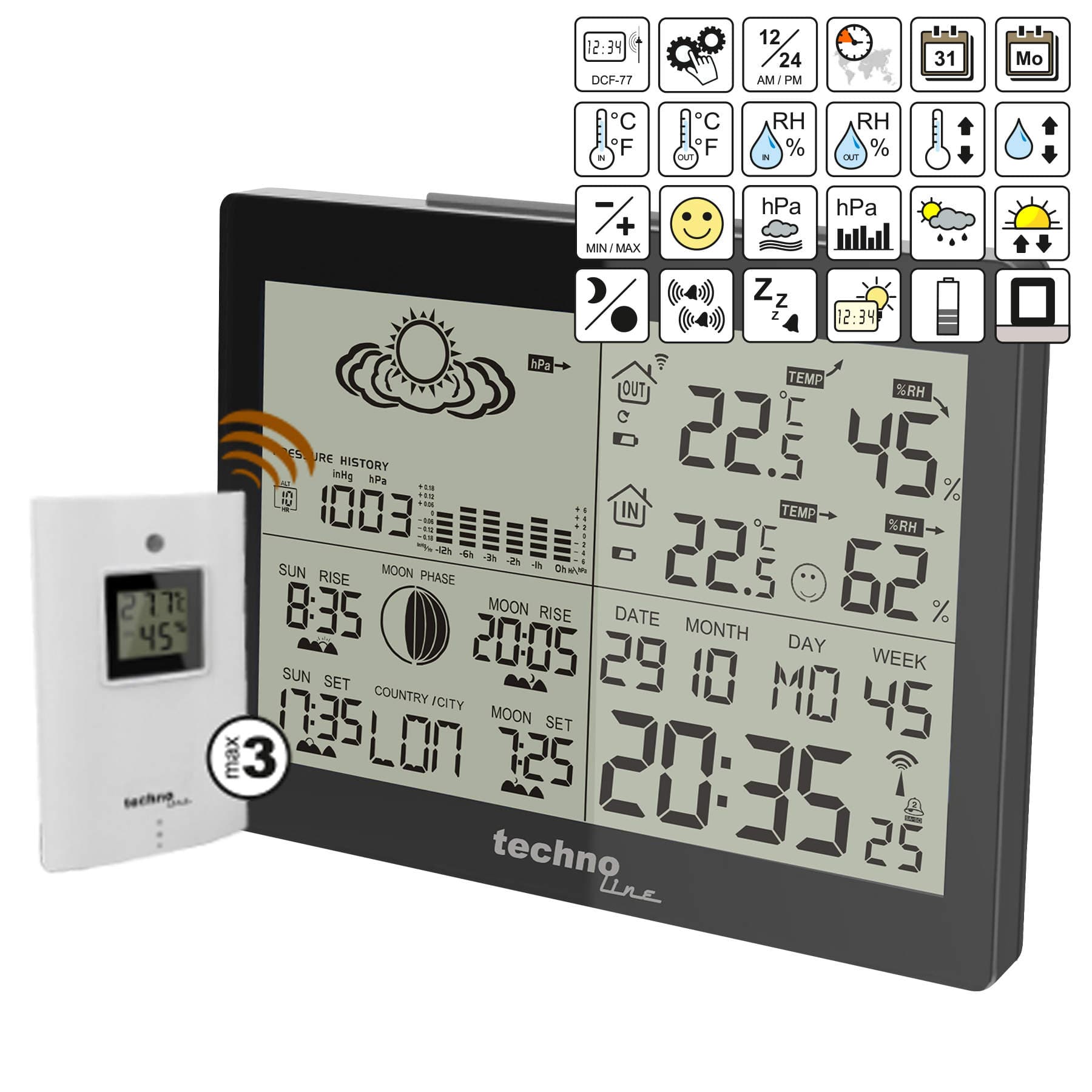 Метеостанція Technoline WS6760 Black (WS6760) — 2