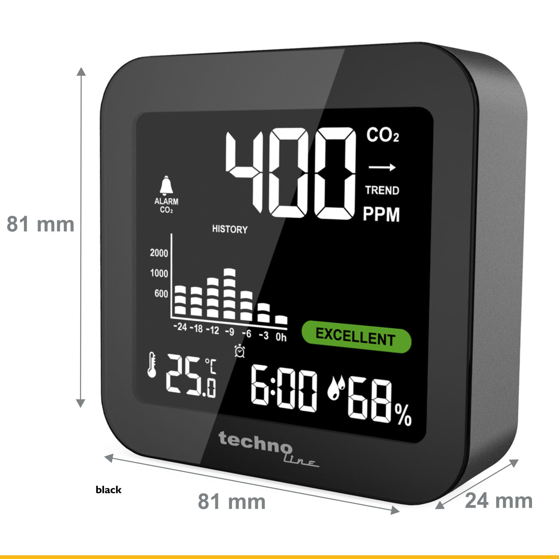 Метеостанція Technoline WL1025 Black (WL1025) — 2