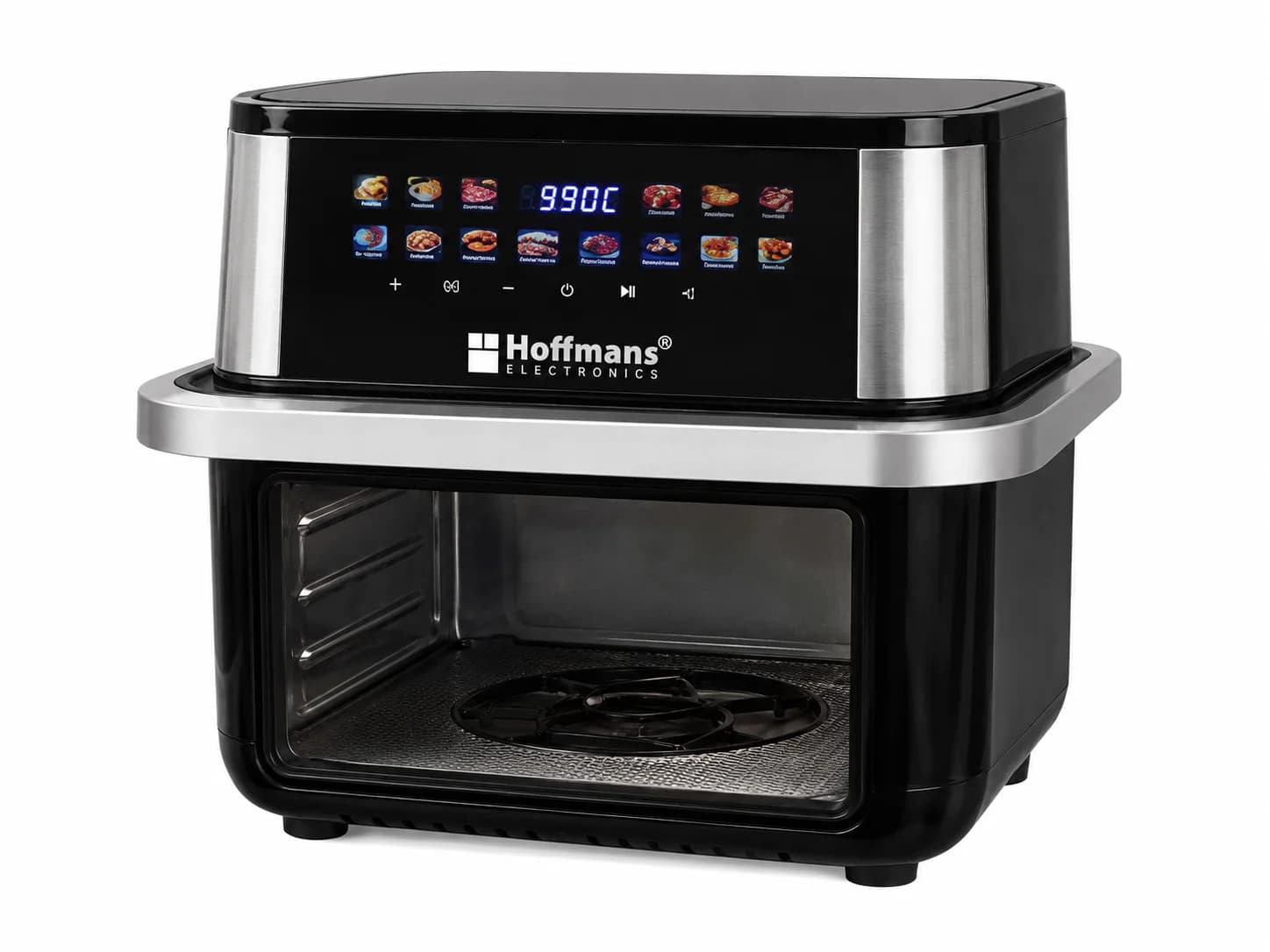 Аерофритюрниця Hoffmans HM-792 15 л • Мультипіч-аерогриль Hoffmans 2400 Вт із двома ТЕНами та сенсорним керуванням