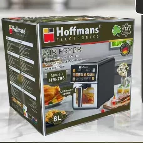 Аерофритюрниця Hoffmans HM-796 8 л • Сенсорний аерогриль-мультипіч 2200 Вт із 12 програмами та оглядовим вікном — 5