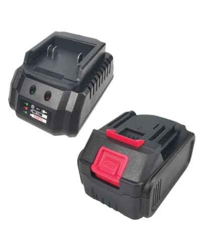 Акумуляторна кутова шліфмашина RED 48V MA798 червона • Болгарка на акумуляторі з 2 батареями, кейсом і комплектом для різання та шліфування — 3