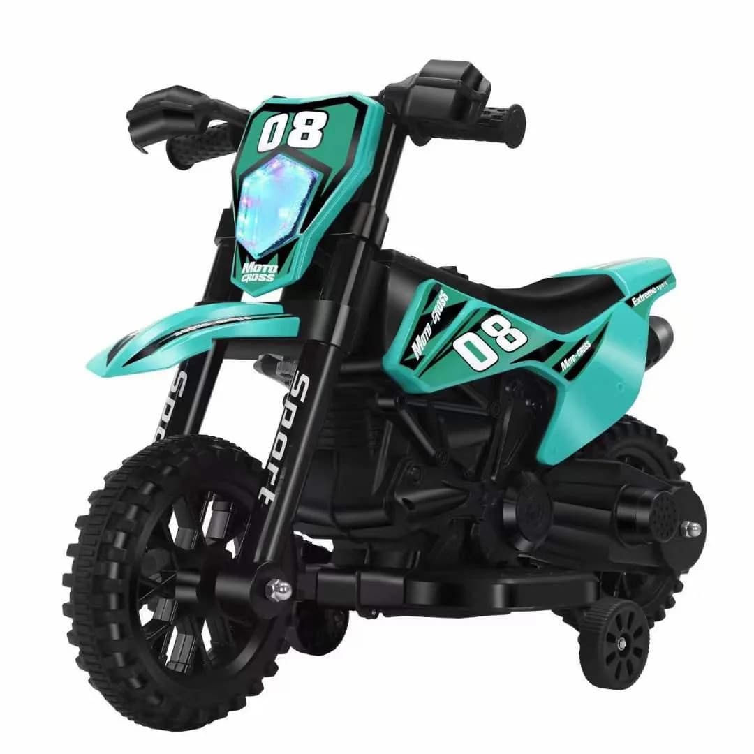 Дитячий електромотоцикл Cool Mountain 26X-130 зелений з LED і музикою • Дитячий електричний мотоцикл Cool Mountain 26X-130 з пультом, USB та акумулятором зелений — 6