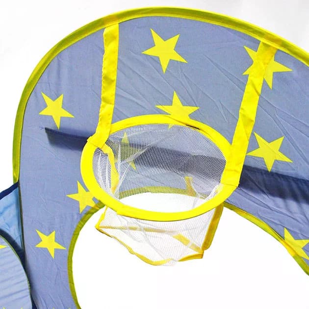 Дитячий ігровий намет 6634 з тунелем синій • Великий ігровий будиночок 3 в 1 6634 з тунелем та ігровою зоною для дому й вулиці — 3