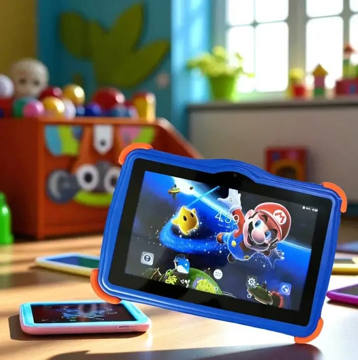 Дитячий планшет Kidiby K85 у прогумованій кришці з Wi-Fi на Android 7 дюймів • Дитячий Android планшет у захисному чохлі для ігор, навчання, мультфільмів і подарунка дитині — 5
