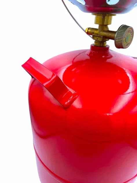 Газовий балон 12 л з пальником 22 см побутовий комплект • Туристичний газовий комплект 2200 Вт з конфоркою, краном-перехідником і ручкою для перенесення — 5