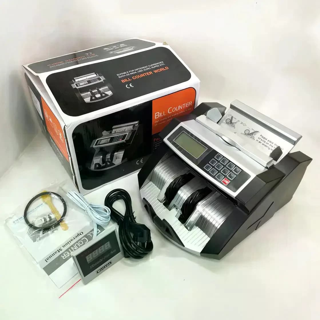 Лічильна машинка Bill Counter 2040v UV/MG • Лічильник банкнот з ультрафіолетовою та магнітною детекцією, фасуванням і виносним дисплеєм — 5