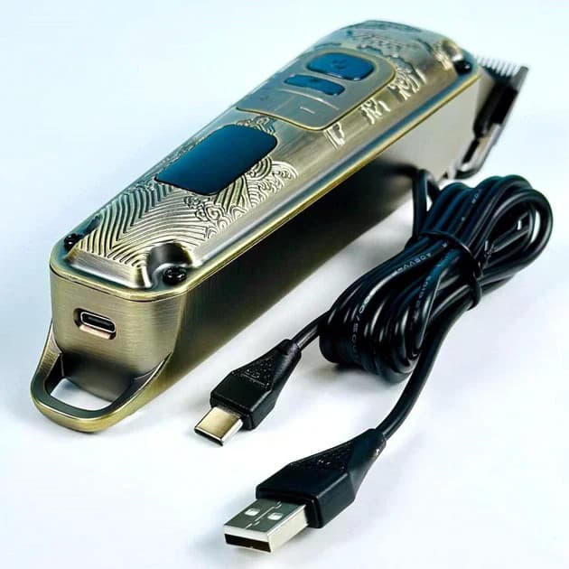 Машинка для стрижки VGR V-005 • Акумуляторна машинка для волосся та бороди VGR V-005 з LED-дисплеєм, 4 швидкостями та 8 насадками — 2