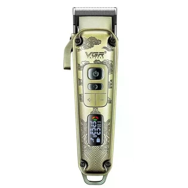 Машинка для стрижки VGR V-005 • Акумуляторна машинка для волосся та бороди VGR V-005 з LED-дисплеєм, 4 швидкостями та 8 насадками — 3
