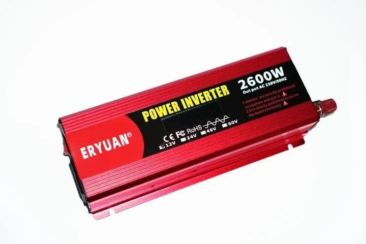 Перетворювач напруги 2600W 12V у 220V з чистою синусоїдою та LCD-дисплеєм • Інвертор для акумулятора, дому, авто та резервного живлення — 3