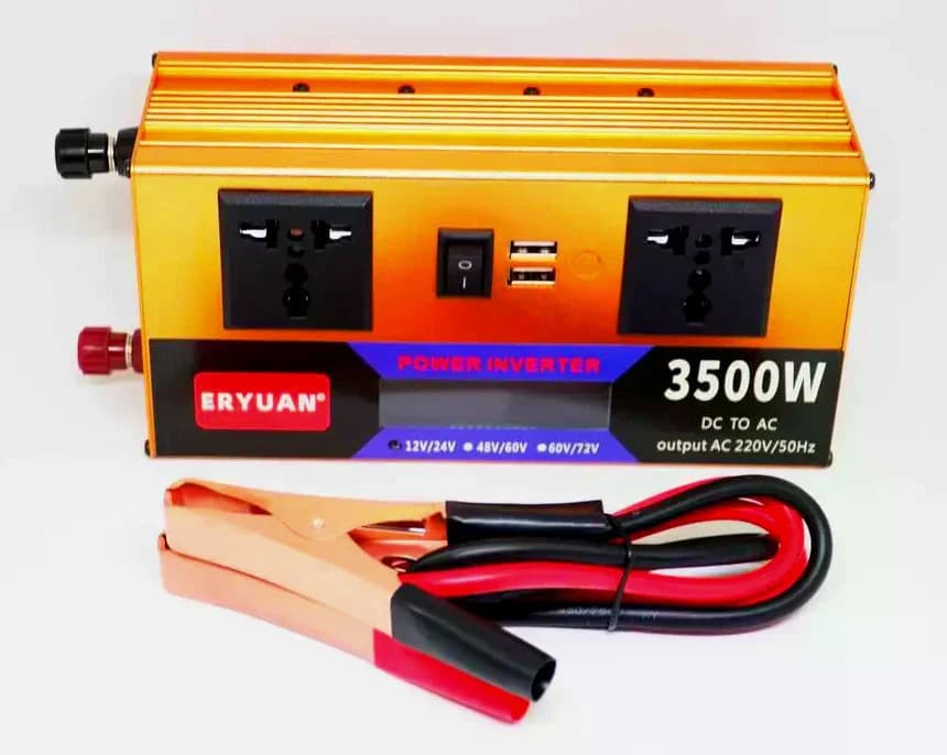 Перетворювач напруги LCD SMART 3500W 12V/24V у 220V • Автомобільний інвертор для акумулятора, дому, авто та резервного живлення — 2