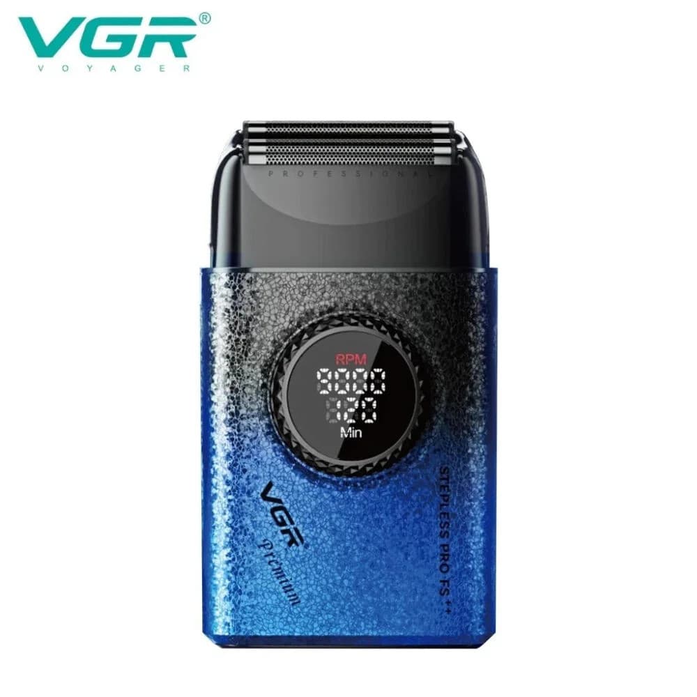 Тример для волосся VGR V-377 синій • Акумуляторна машинка для стрижки Hair Clippers V-377, шейвер для бороди, вусів та окантовки — 2