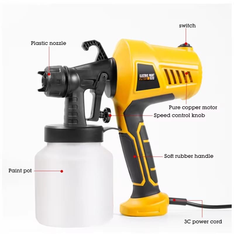Електричний розпилювач фарби ELECTRIC PAINT SPRATER ELITE LY-79 · Краскопульт – пульверизатор для фарбування — 6