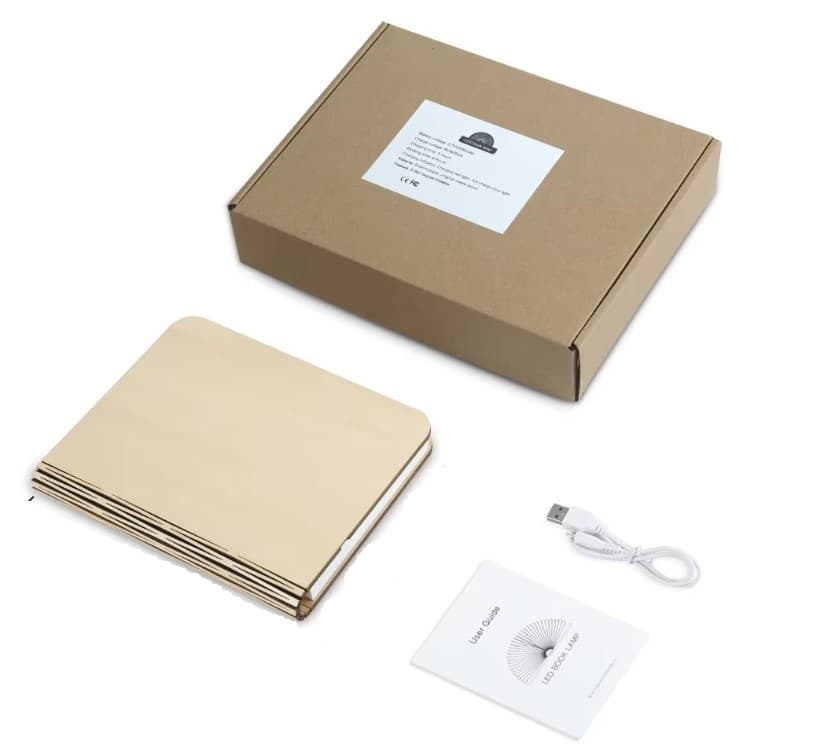 Складана LED-лампа-книжка з акумулятором, 22×16 см — 3