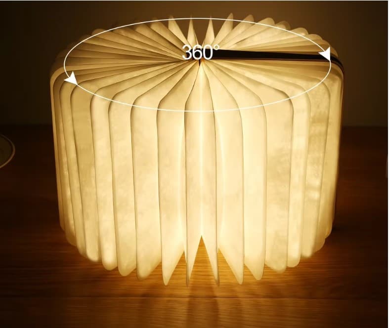 Складана LED-лампа-книжка з акумулятором, 22×16 см — 4