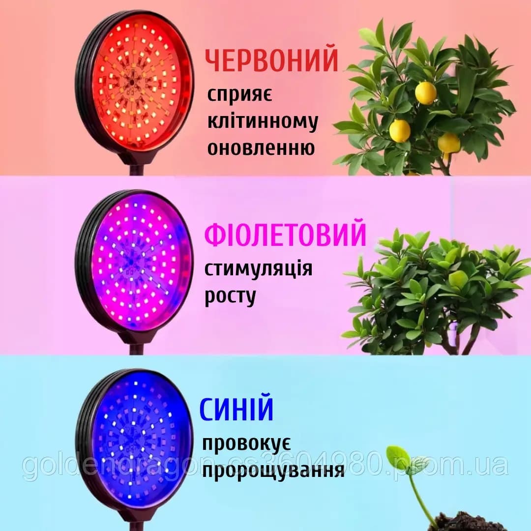 Фітолампа для рослин на 4 головки з таймером — 5