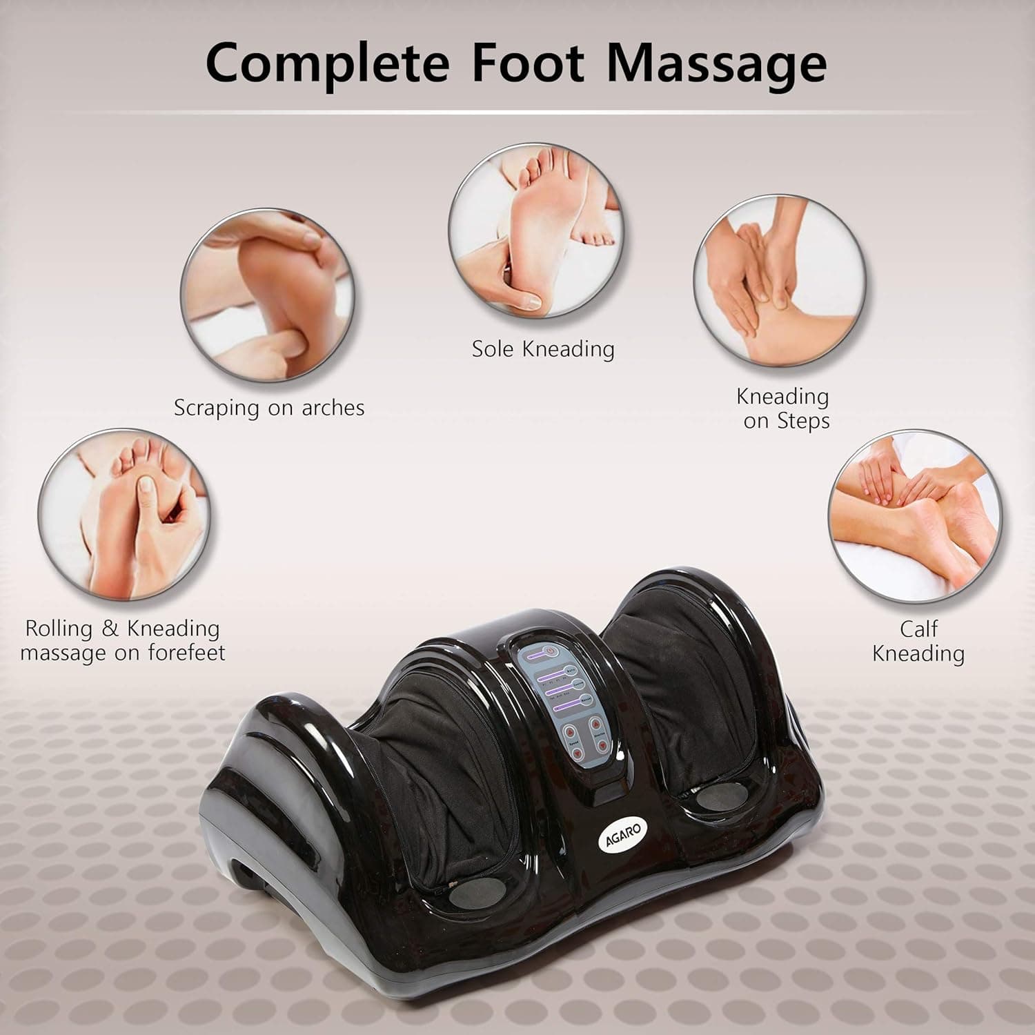 Універсальний електромасажер для ніг і стоп Shiatsu Foot Massager роликовий ∙ Електромасажер для стоп і литкових м’язів з пультом керування — 6