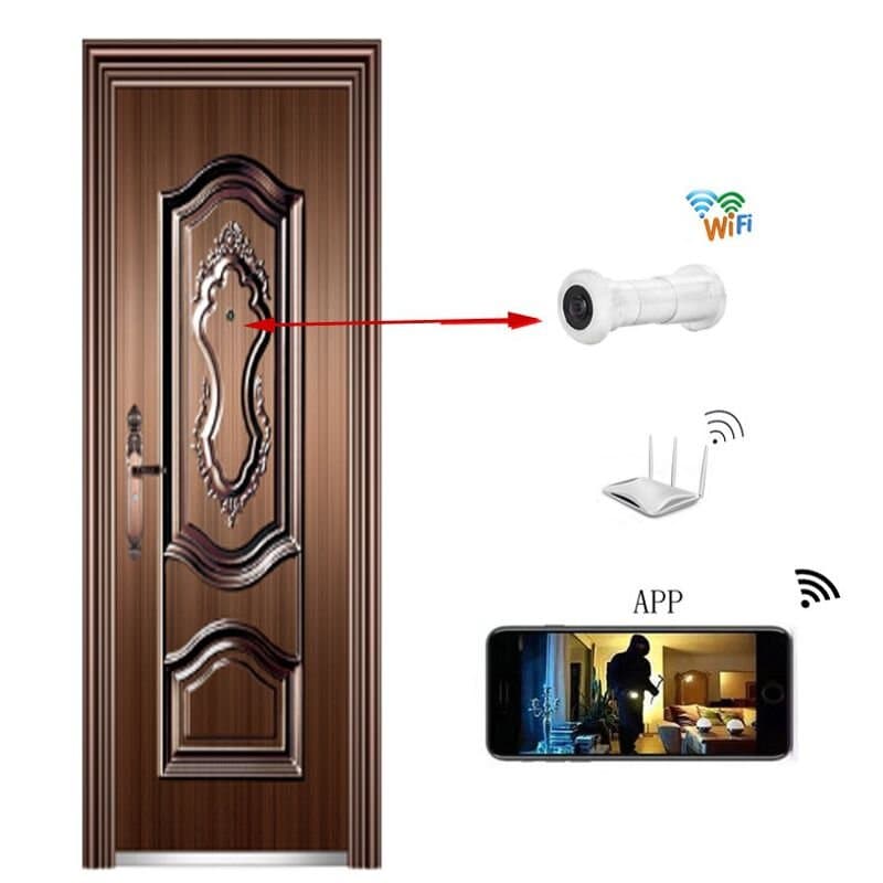 Відеоглазок wifi з датчиком руху, підсвічуванням і записом HQCam 405B, 2 Мп, сріблястий — 5