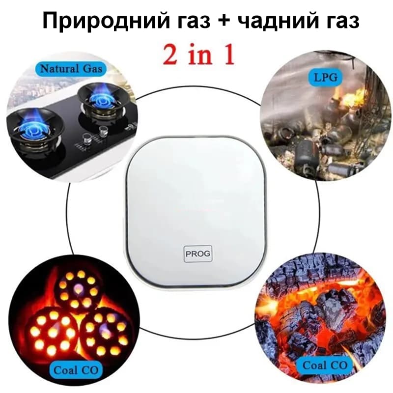 Wifi датчик витоку природного газу + чадного газу 2 в 1 Haozee CM-20, оповіщення в додаток на смартфон — 7