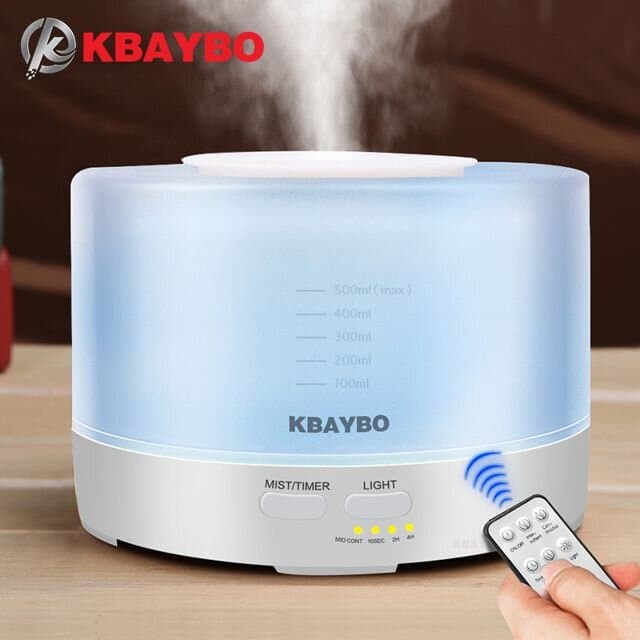Настольный увлажнитель воздуха для комнаты с подсветкой Kbaybo L500, 7 цветов, 500 мл, пульт ДУ — 5