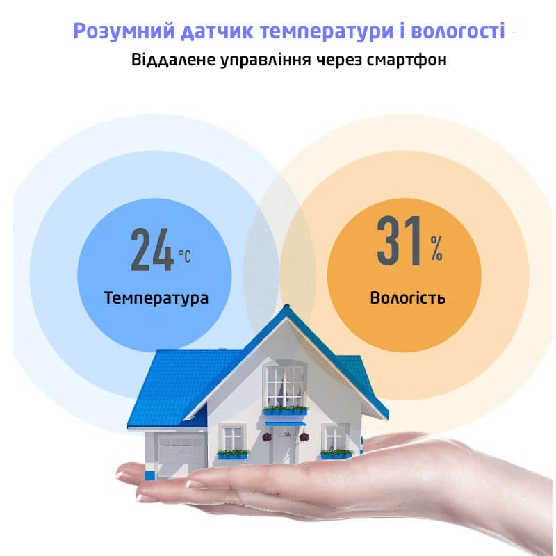 Wifi термометр гігрометр кімнатний з датчиком температури і вологості Nectronix TRD02-01A, додаток Tuya для Android і IOS — 5