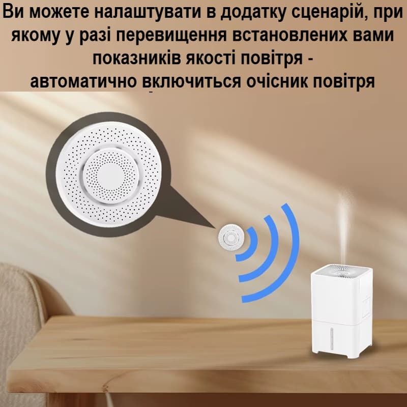 Wifi датчик аналізатор якості повітря за 5 параметрами Smart air box 01-Z, Tuya smart life app — 6