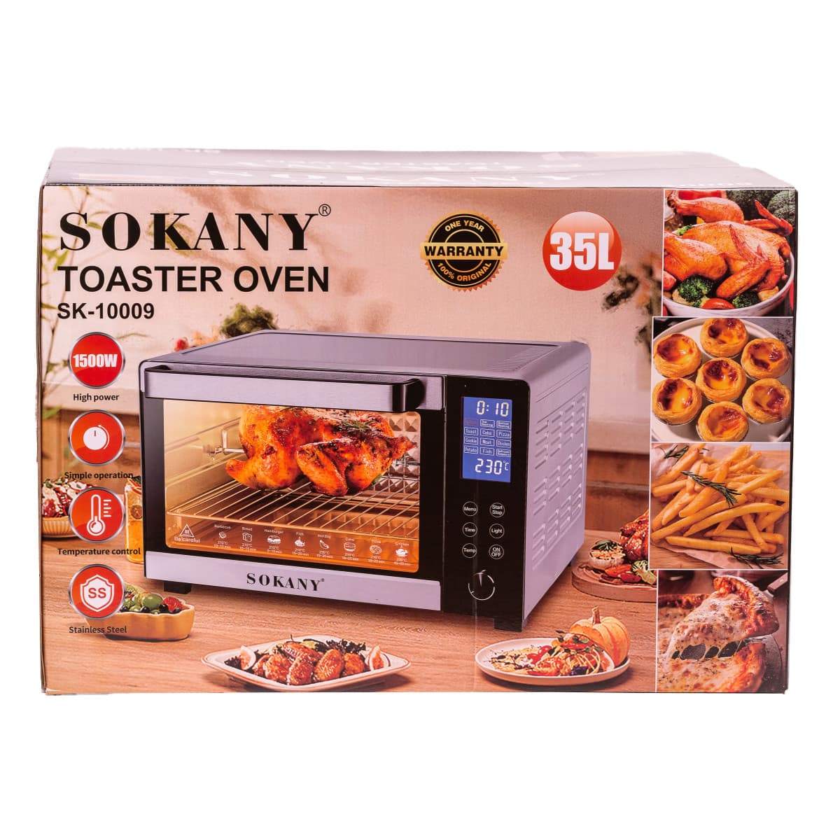 Электропечь Sokany SK10009 настольная 35 л — 10