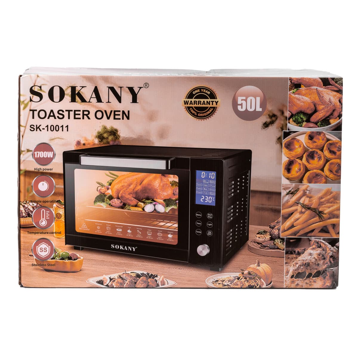 Духовка электрическая Sokany с конвекцией на 50 л, 1700 Вт SK10011 — 9
