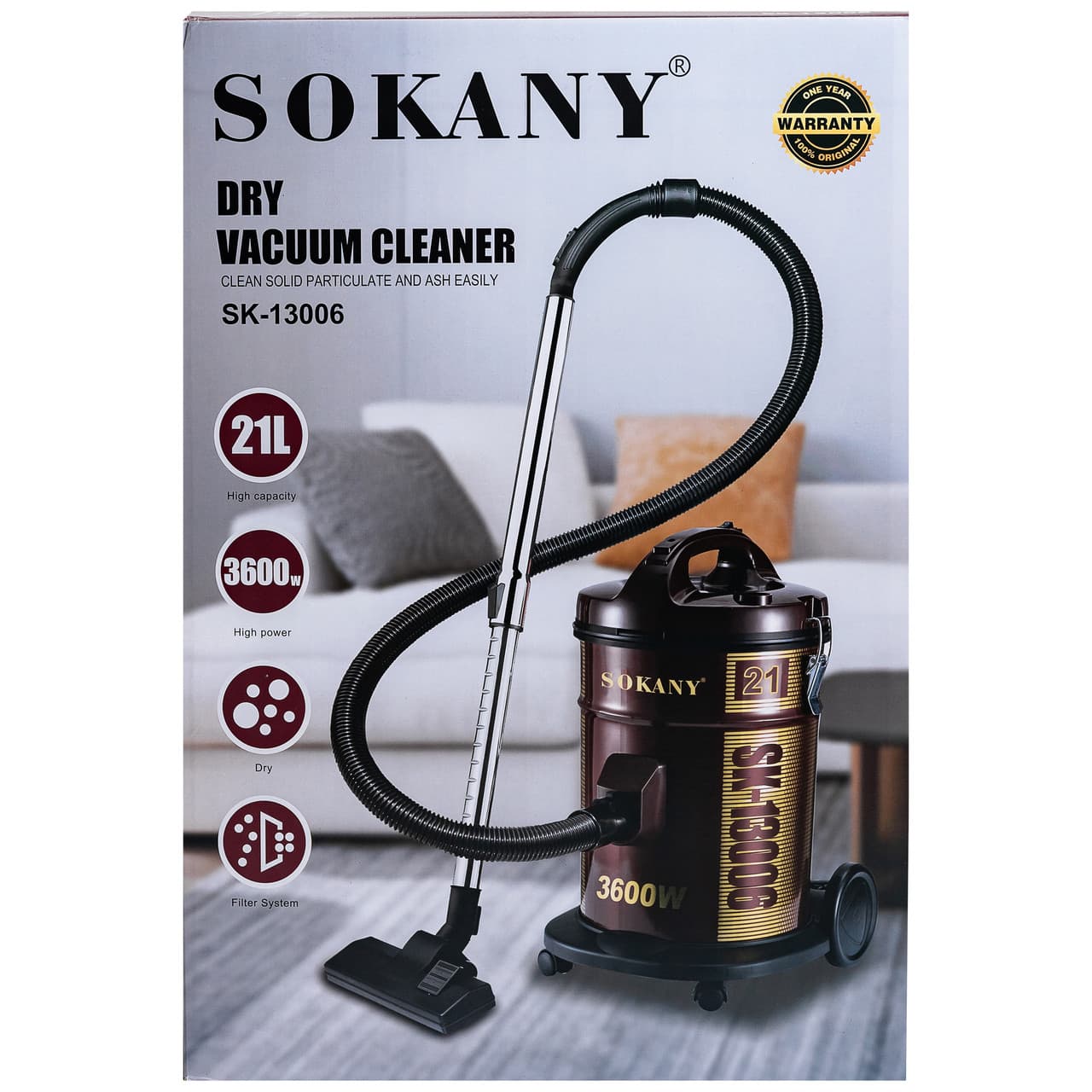 Пылесос SOKANY SK-13006 профессиональный с мешком 21 л — 10