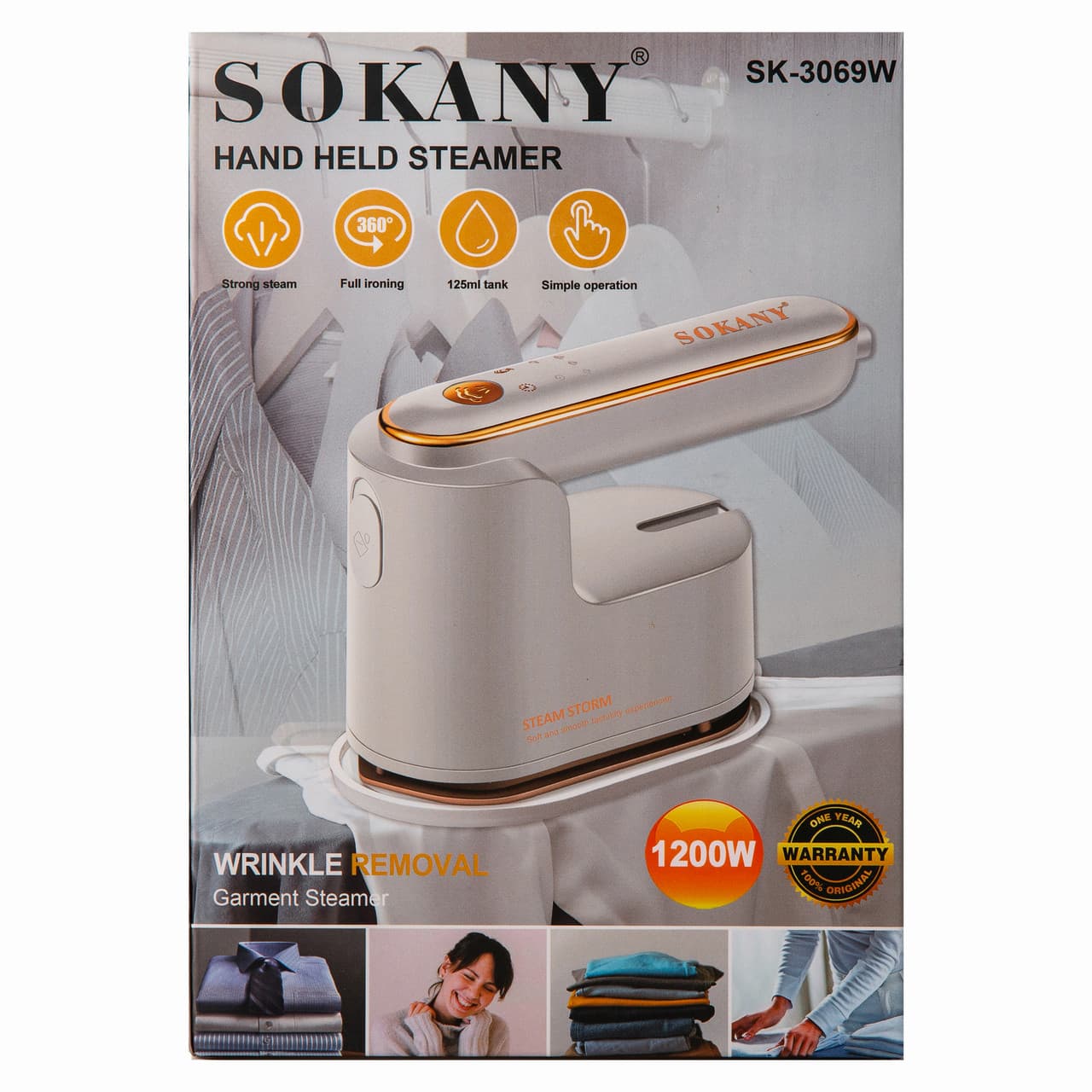 Отпариватель Sokany Ручной 1200 Вт белый SK-3069W — 10