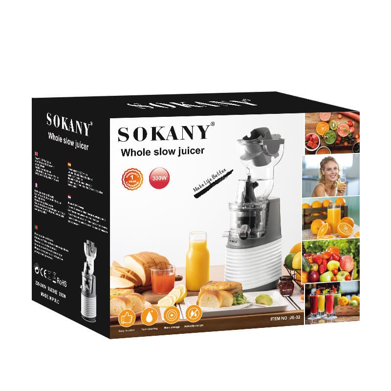 Соковыжималка шнековая для томатов 300 Вт Sokany JE-32 — 7
