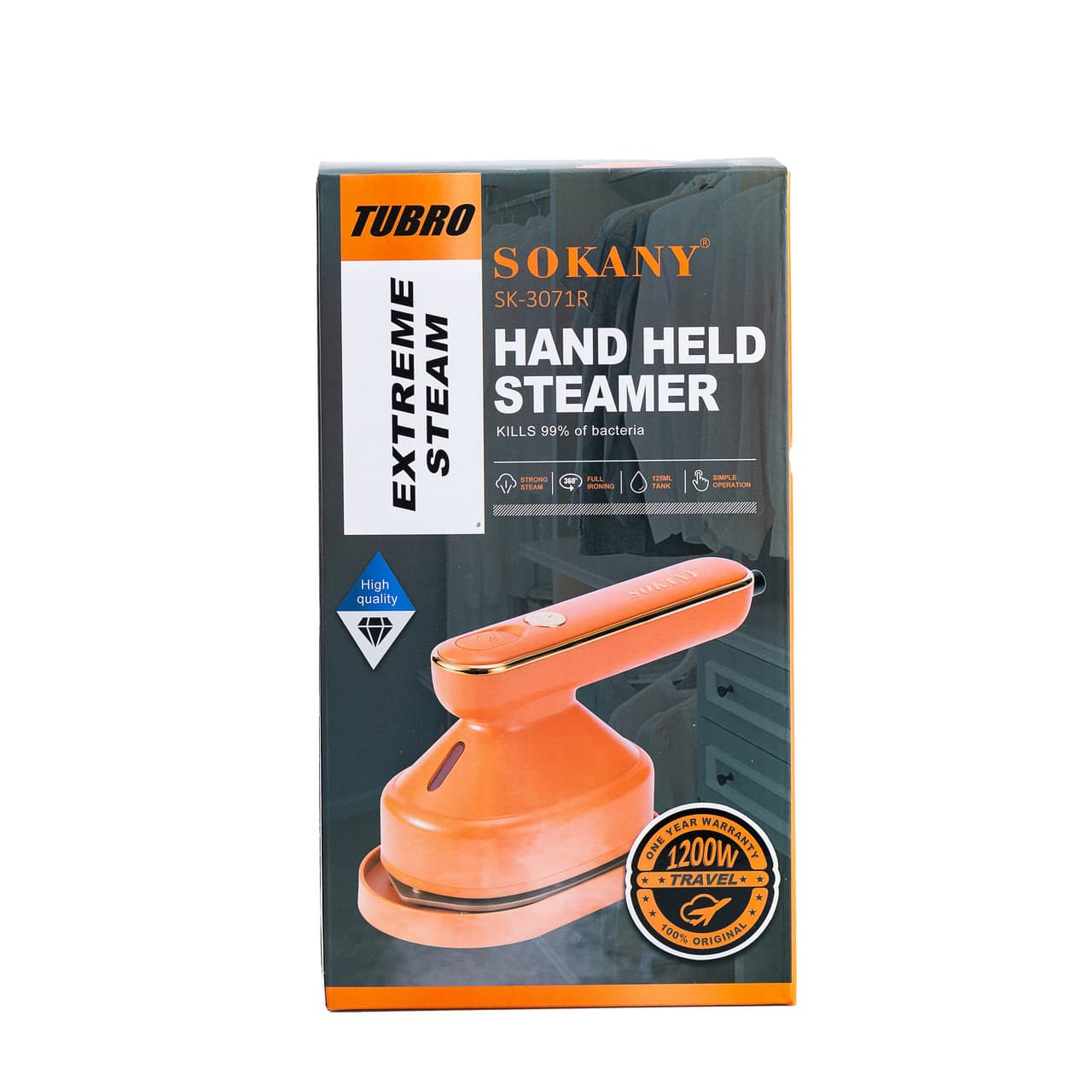 Отпариватель ручной 1200 Вт Оранжевый Sokany SK-3071R — 10