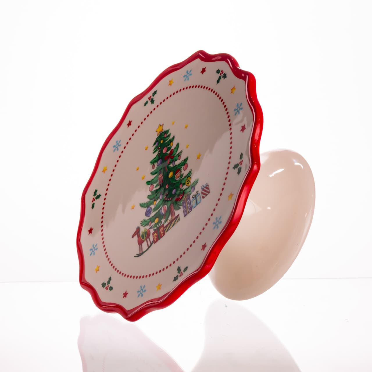 Тортівниця порцелянова на ніжці New Year Ø21 (см) CR-1-6 — 4