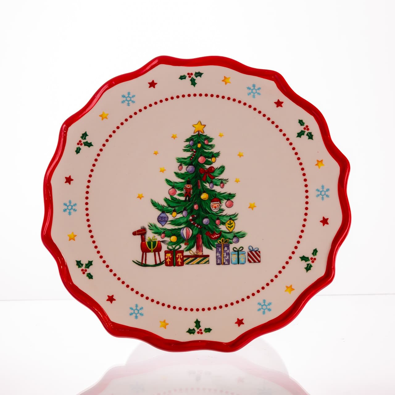 Тортівниця порцелянова на ніжці New Year Ø21 (см) CR-1-6 — 5