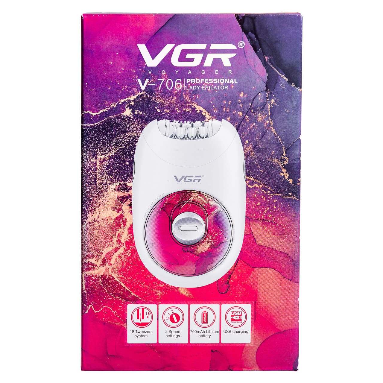 Эпилятор женский электрический VGR 2 скорости HPV706P — 8